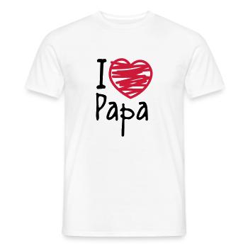 papa - Men's T-Shirt - white - Front - AI Model Male 178 dark (178cm)
