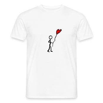 Love Balloon - T-shirt homme - blanc - Devant - AI Model Male 178 dark (178cm)