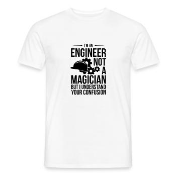 INGENIEUR NICHT MAGIER - Männer T-Shirt - Weiß - Vorne - AI Model Male 178 dark (178cm)