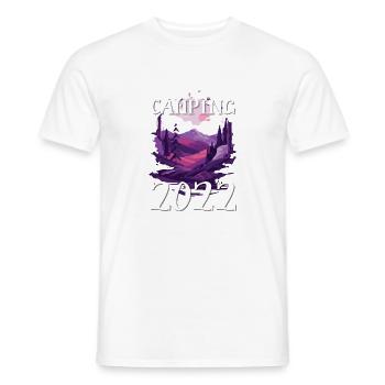 Camping 2022 - Men's T-Shirt - white - Front - AI Model Male 178 dark (178cm)