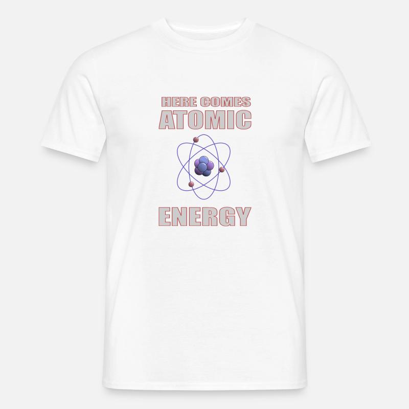 Atomic Energy Atom - Männer T-Shirt - Weiß