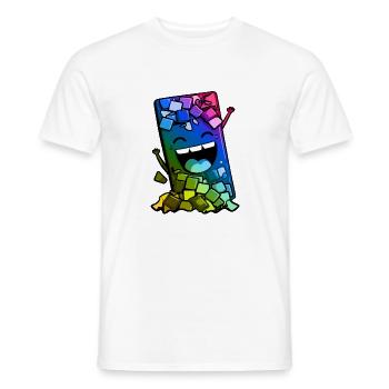 Chocolat Bande dessinée colorée - T-shirt homme - blanc - Devant - AI Model Male 178 dark (178cm)