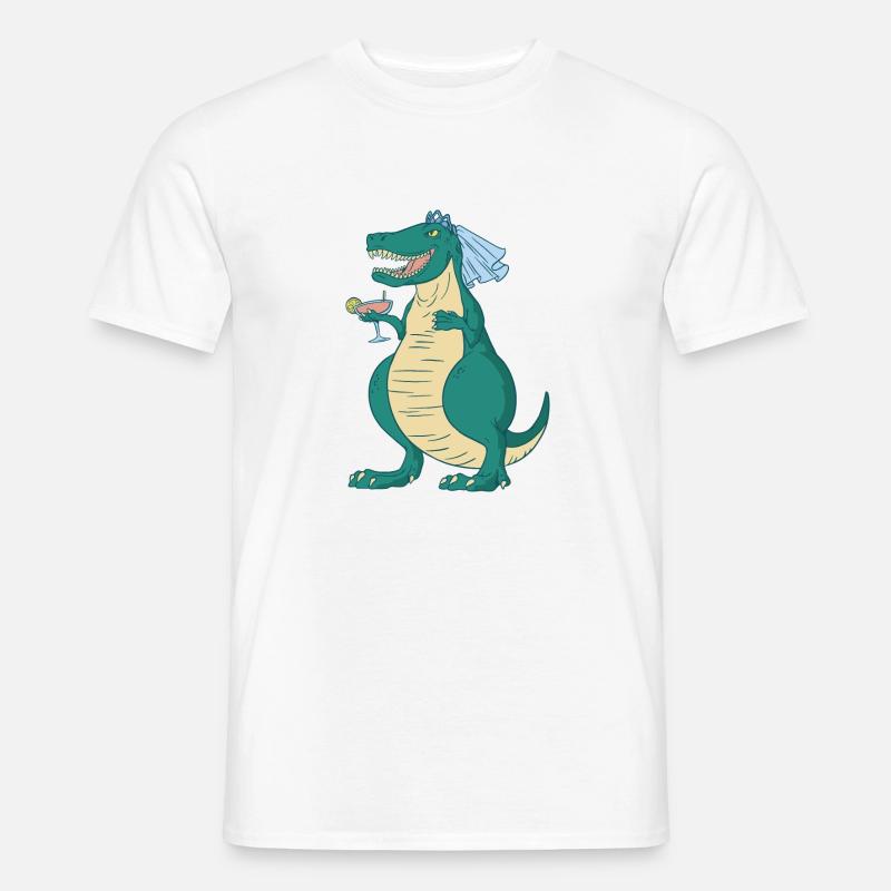 T-Rex-Braut - Männer T-Shirt - Weiß