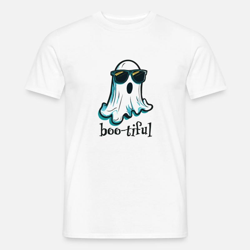 Boo-tiful Bootiful Geist mit Sonnenbrille - Männer T-Shirt - Weiß