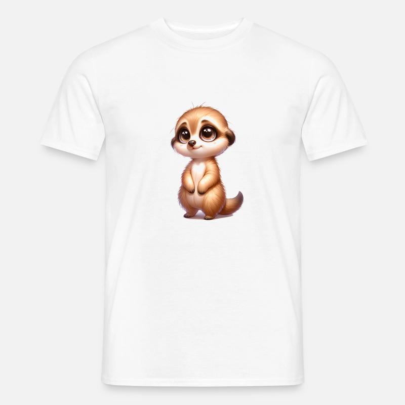 kleines süßes Erdmännchen - Männer T-Shirt - Weiß