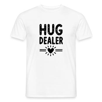 Hug Dealer - Men's T-Shirt - white - Front - AI Model Male 178 dark (178cm)