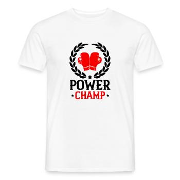 boxing champ - Männer T-Shirt - Weiß - Vorne - AI Model Male 178 dark (178cm)