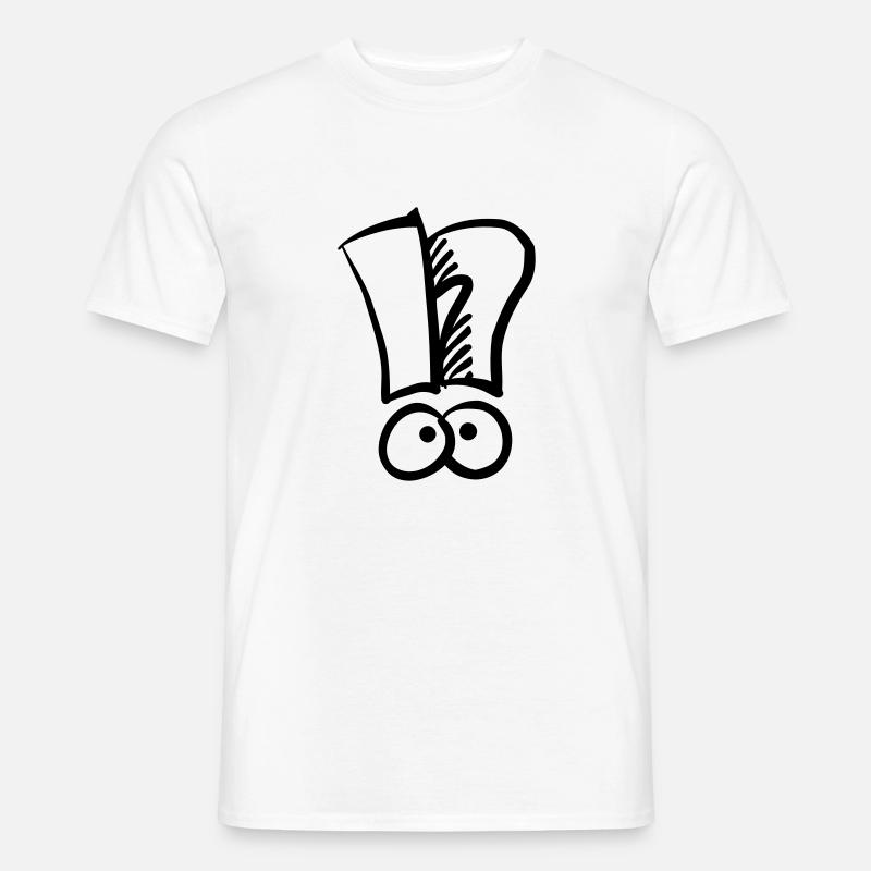 Ausrufezeichen Fragezeichen - Männer T-Shirt - Weiß