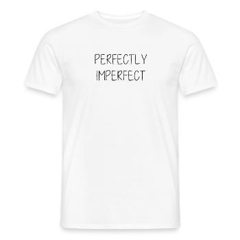 perfectly imperfect gift idea - Men's T-Shirt - white - Front - AI Model Male 178 dark (178cm)