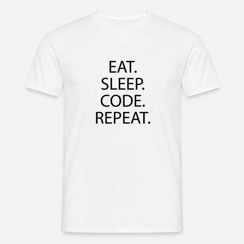 EAT SLEEP CODE REPEAT - Men's T-Shirt - white