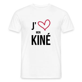 J'aime mon Kiné - Men's T-Shirt - white - Front - AI Model Male 178 dark (178cm)