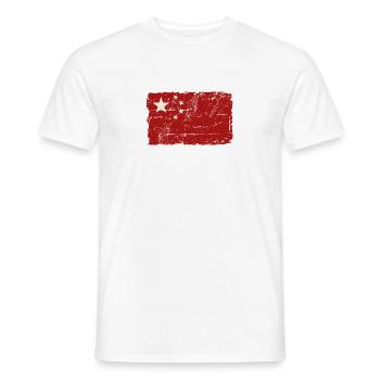 China Vintage Flag - Männer T-Shirt - Weiß - Vorne - AI Model Male 178 dark (178cm)