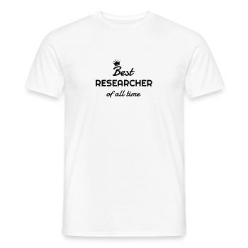 Researcher Research Forscher Chercheur Recherche - Men's T-Shirt - white - Front - AI Model Male 178 dark (178cm)