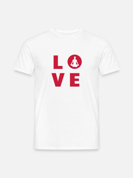 Yoga / Yogi / Buddhismus / Buddhist - Männer T-Shirt - Weiß