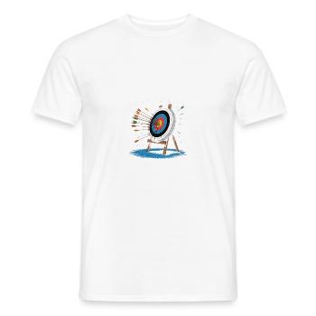 Bow: Bullseye? Never Heard Of Her - Men's T-Shirt - white - Front - AI Model Male 178 dark (178cm)