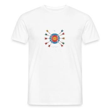 Bow: Bullseye? Never Heard Of Her. - Men's T-Shirt - white - Front - AI Model Male 178 dark (178cm)