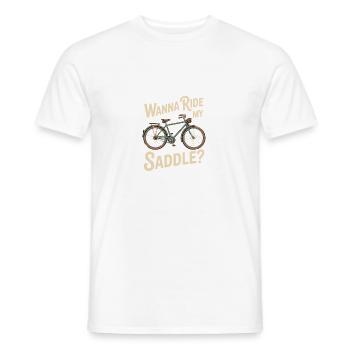 Je veux rouler sur mon vélo de selle Graphique - T-shirt homme - blanc - Devant - AI Model Male 178 dark (178cm)
