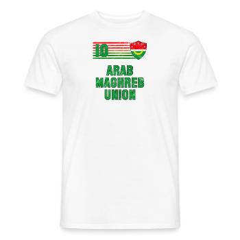 Union des Arabischen Maghreb Fußball Mannschaft - Männer T-Shirt - Weiß - Vorne - AI Model Male 178 dark (178cm)