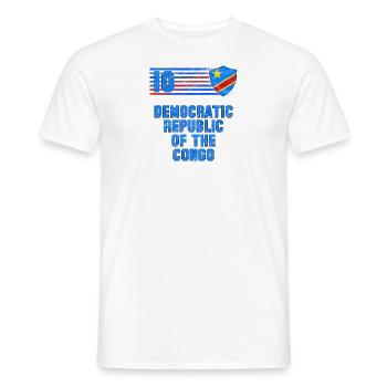Demokratische Republik Kongo Fußball Mannschaft - Männer T-Shirt - Weiß - Vorne - AI Model Male 178 dark (178cm)
