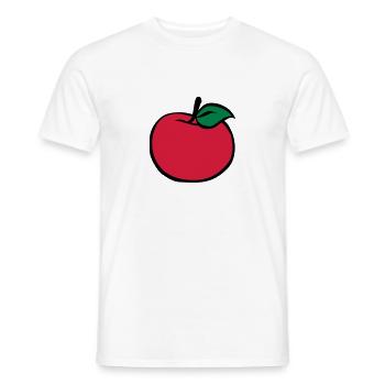 Apfel - Männer T-Shirt - Weiß - Vorne - AI Model Male 178 dark (178cm)