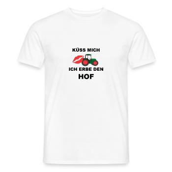 küss mich ich erbe den hof - Männer T-Shirt - Weiß - Vorne - AI Model Male 178 dark (178cm)
