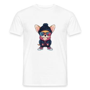 Chihuahua Hund Winter - Männer T-Shirt - Weiß - Vorne - AI Model Male 178 dark (178cm)