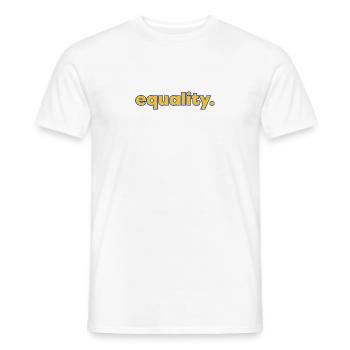 Equality - Men's T-Shirt - white - Front - AI Model Male 178 dark (178cm)