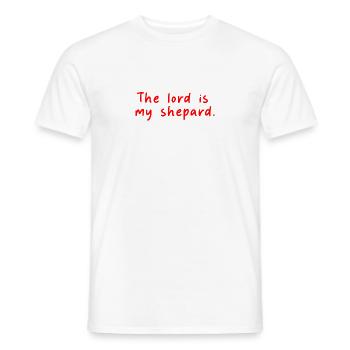 Le Seigneur est mon berger - Jésus-Christ - T-shirt homme - blanc - Devant - AI Model Male 178 dark (178cm)
