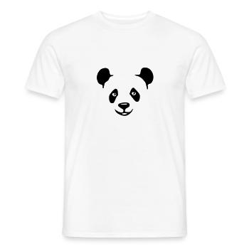 panda teddy bear cute animal t-shirt - Men's T-Shirt - white - Front - AI Model Male 178 dark (178cm)