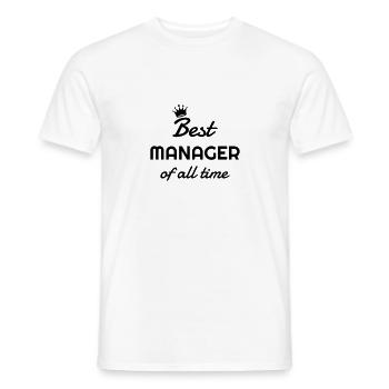 Manager / Chef / Arbeit / Job - Männer T-Shirt - Weiß - Vorne - AI Model Male 178 dark (178cm)