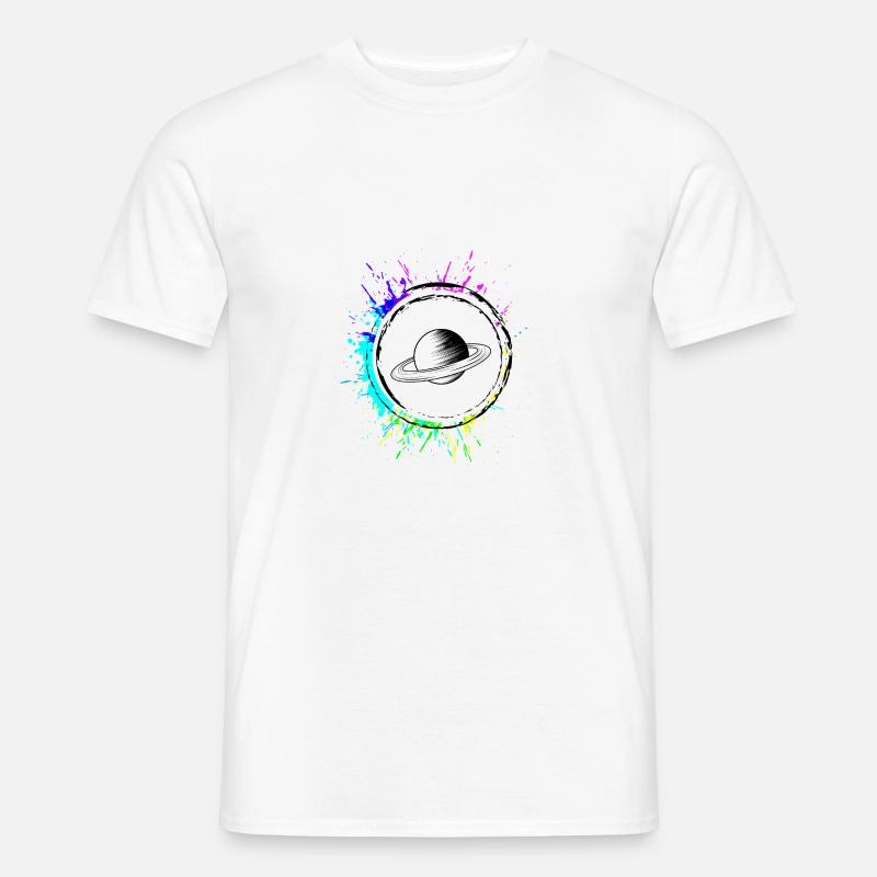 Saturn Icon symbol - Männer T-Shirt - Weiß