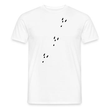 Hase hoppel spur hüpfen springen - Männer T-Shirt - Weiß - Vorne - AI Model Male 178 dark (178cm)