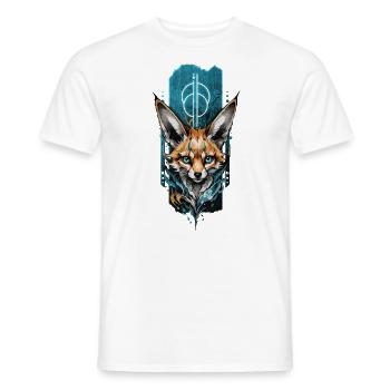nchanted Desert: Magical Fennec Fox - Men's T-Shirt - white - Front - AI Model Male 178 dark (178cm)
