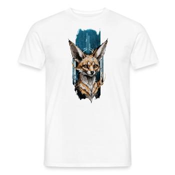 Desert Sprite: Fennec Fox - Men's T-Shirt - white - Front - AI Model Male 178 dark (178cm)