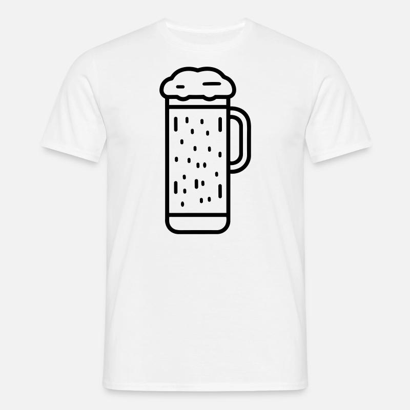 Bier - Männer T-Shirt - Weiß