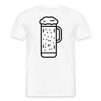 Bière - T-shirt homme - blanc - Devant - AI Model Male 178 dark (178cm)