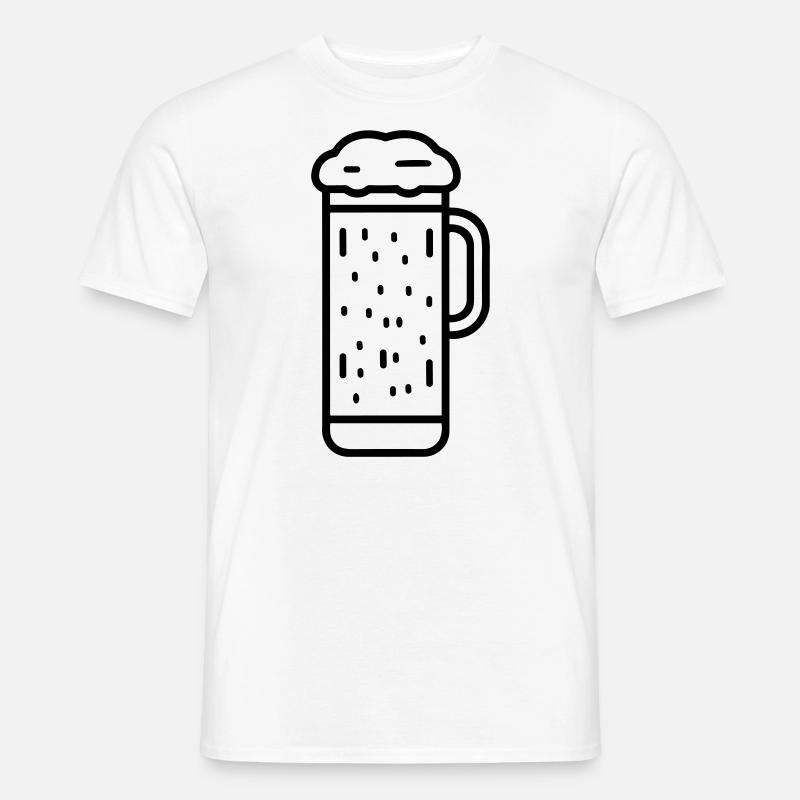 Bier - Männer T-Shirt - Weiß