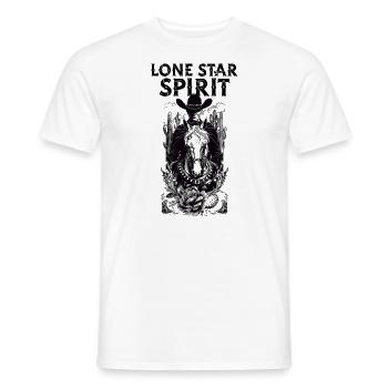 Lone Star Spirit Cowboy Wilder Westen Bonanza - Männer T-Shirt - Weiß - Vorne - AI Model Male 178 dark (178cm)