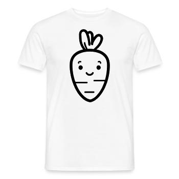 Carrot - Men's T-Shirt - white - Front - AI Model Male 178 dark (178cm)