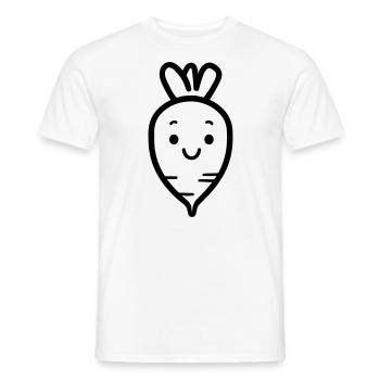 Carrot - Men's T-Shirt - white - Front - AI Model Male 178 dark (178cm)