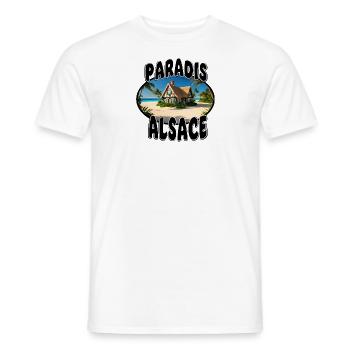 Paradis Alsace - T-shirt homme - blanc - Devant - AI Model Male 178 dark (178cm)