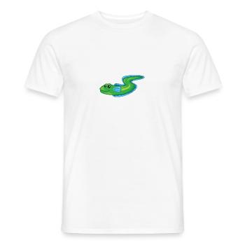 Dessin animé anguille - T-shirt homme - blanc - Devant - AI Model Male 178 dark (178cm)