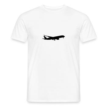 A350 XWB Silhouette - Männer T-Shirt - Weiß - Vorne - AI Model Male 178 dark (178cm)