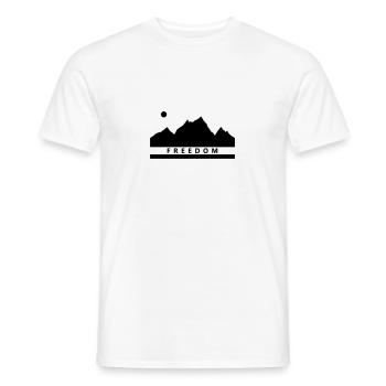 Liberté en montagne - T-shirt homme - blanc - Devant - AI Model Male 178 dark (178cm)