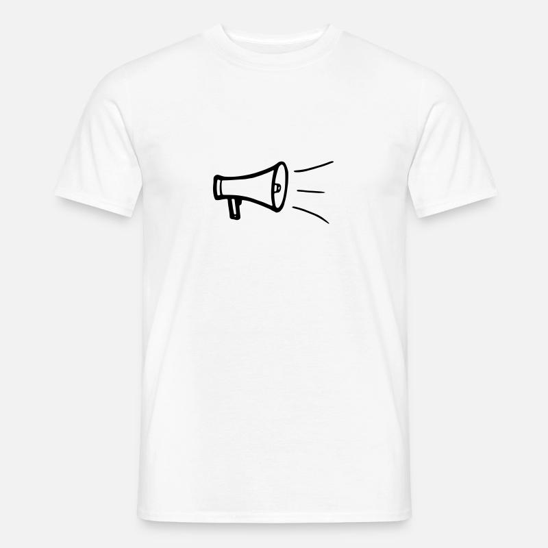 megafon - Mænd T-shirt - hvid