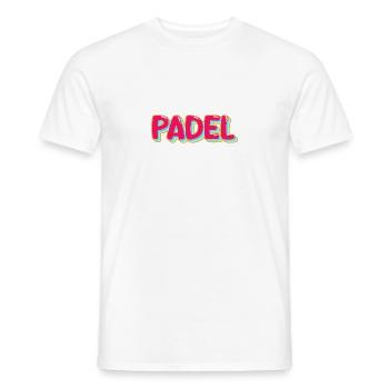 Raquette de padel Tennis Sport I Cadeau - T-shirt homme - blanc - Devant - AI Model Male 178 dark (178cm)