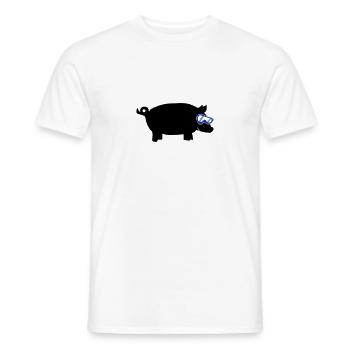 sau ski goggles 2 - Men's T-Shirt - white - Front - AI Model Male 178 dark (178cm)