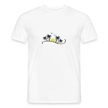 sunset birds - Männer T-Shirt - Weiß - Vorne - AI Model Male 178 dark (178cm)