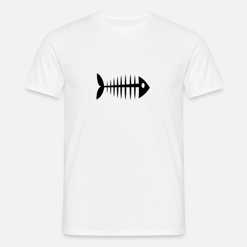 Fischgräte Geschenkidee - Männer T-Shirt - Weiß