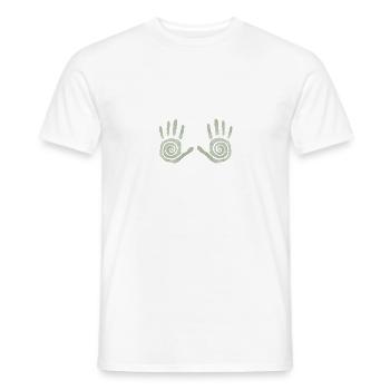 Les mains de Reiki - T-shirt homme - blanc - Devant - AI Model Male 178 dark (178cm)